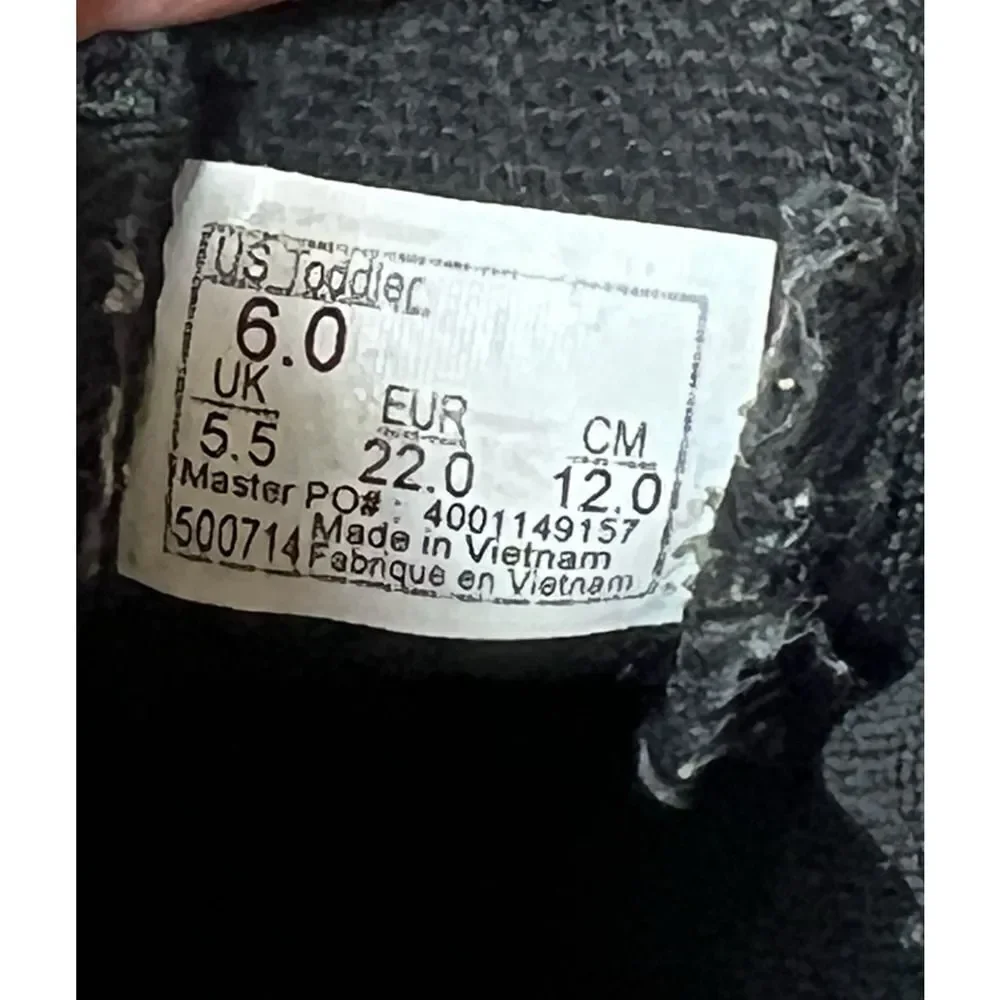 Vans Classic Little Kids Toddler Sz 6 Black Leather Sneaker Shoe Snap On Low Top